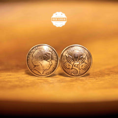 Cufflinks with Australian and New Zealand Coins