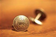 Cufflinks with Coins of the United Kingdom
