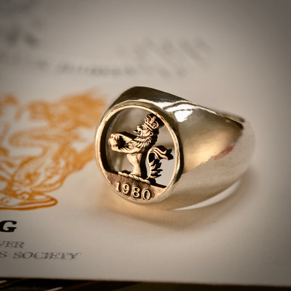 Crowned Lion Signet Ring