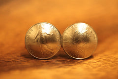 Cufflinks with French Coins