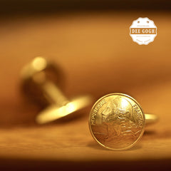 Cufflinks with French Coins
