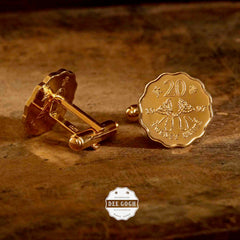 Cufflinks with Hong Kong Commemorative Coins of 1997