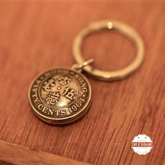 Double Sided Keyring with Hong Kong Coins