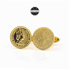 Cufflinks with Hong Kong Old 5 Cents