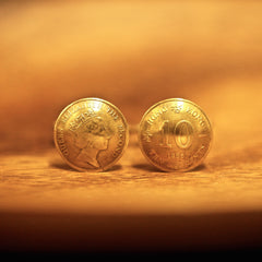 Cufflinks with Hong Kong Old 10 Cents (Small)
