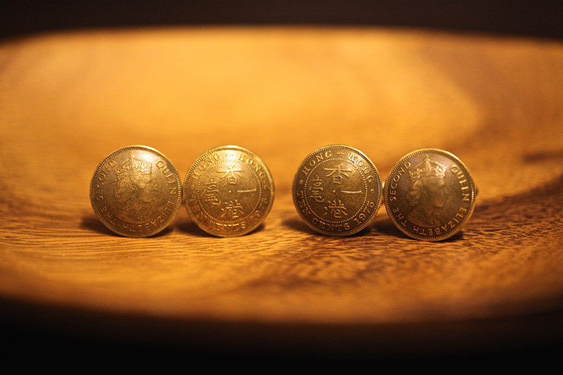 Cufflinks with Hong Kong Old 10 Cents (King George VI) (1948-1951)