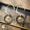 The Aura Dangling Earrings with Hong Hong 20 Cents