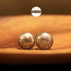 Cufflinks with Australian and New Zealand Coins