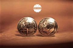 Cufflinks with the US and Canadian Coins